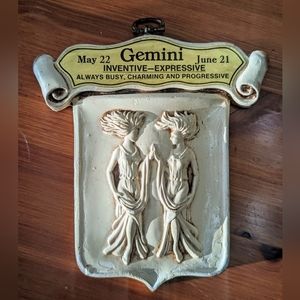 Gemini Astrology Horoscope Wall Plaque